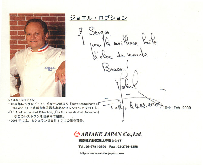 Masía el Altet and Joël Robuchon in Japan