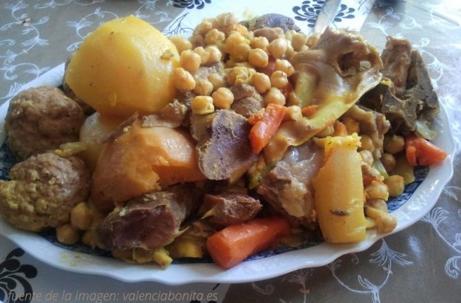 Christmas stew, cooked Mountains of Alicante style
