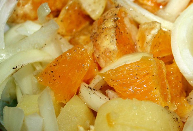 Potato and orange salad