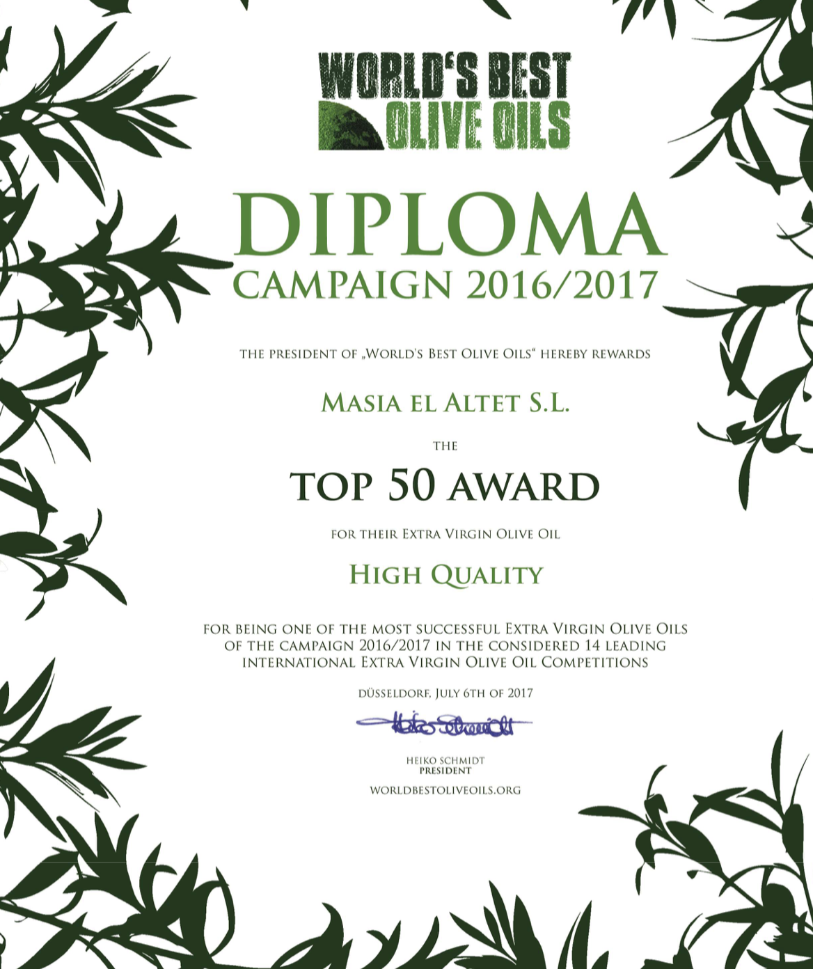 TOP 50 WORLD´S BEST OLIVE OILS IN THE WORLD 
